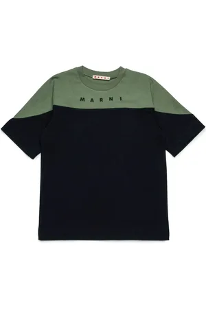 Marni Logo-print two-tone T-shirt