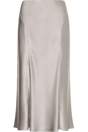 Alberta Ferretti Fluted satin skirt