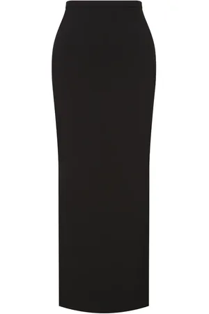 Serafini Side-slit long straight skirt