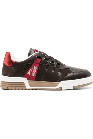 Moschino Embossed-logo low-top sneakers