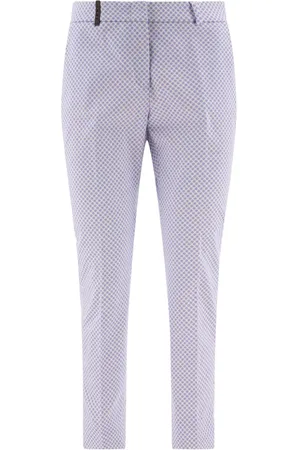 PESERICO SIGN Patterned Tapered Trousers