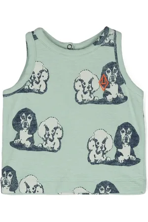 The Animals Observatory Hyena dog-print cotton tank top