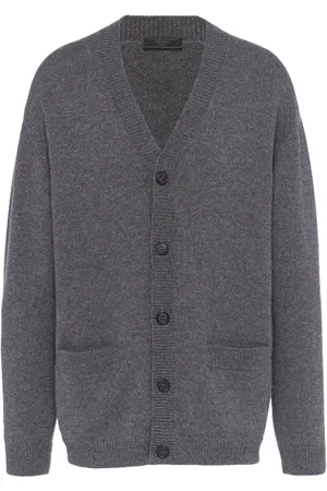 Prada Triangle-logo cashmere cardigan