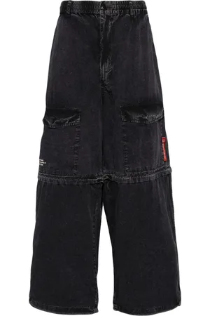 Izzue Garment-dyed wide-leg trousers