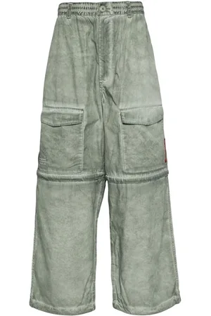 Izzue Garment-dyed wide-leg trousers