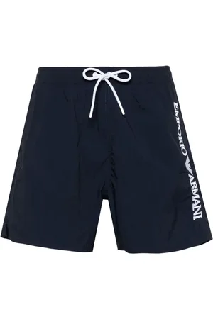 Emporio Armani Logo-embroidered swim shorts