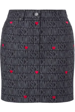 Moschino Logo-jacquard pencil miniskirt