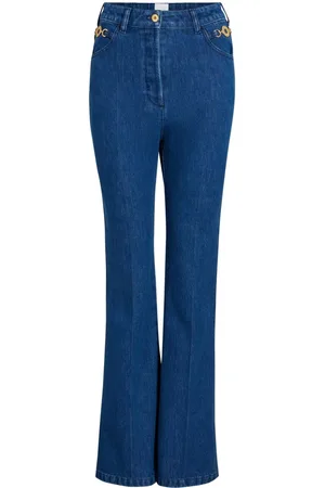 Patou Organic-cotton flared jeans