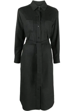 Thom Browne Silk-blend midi shirt dress