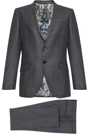 Etro Single-breasted checked wool suit