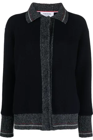 Thom Browne Speckled-trim wool cardigan