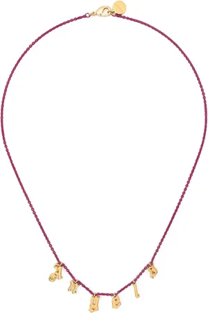 Palm Angels Angels logo-lettering necklace