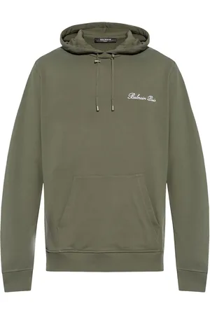 Balmain Logo-embroidered drawstring hoodie