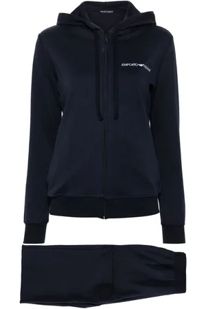 Emporio Armani Logo-embroidered cotton tracksuit