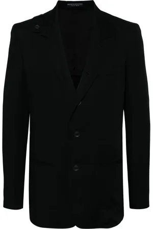 YOHJI YAMAMOTO Strap-detail single-breasted blazer