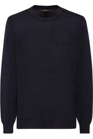 BILLIONAIRE Logo-embroidered wool jumper
