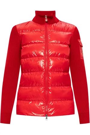 Moncler Knitted-panels puffer jacket