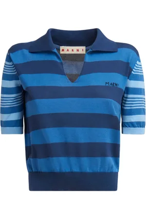 Marni Striped cotton polo shirt