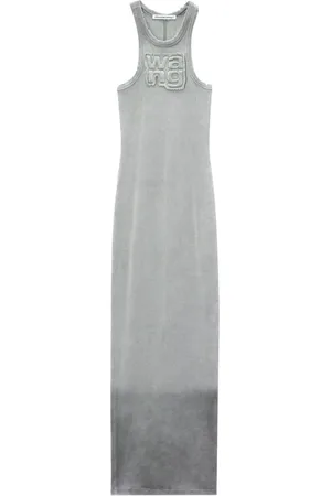 Alexander Wang Logo-appliqué ombré maxi dress
