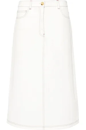 Totême Contrast-stitching midi skirt