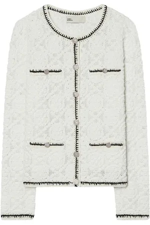 Tory Burch Kendra logo lace cardigan