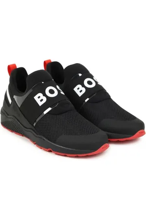 HUGO BOSS Logo-strap mesh sneakers