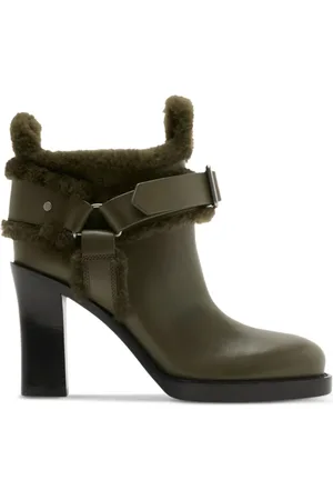 Burberry Buckled 100mm leather ankle boots