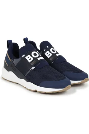 HUGO BOSS Logo-strap mesh sneakers