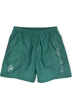 The Animals Observatory Logo-print swim shorts