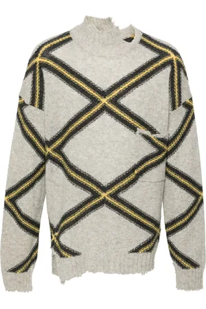 Marni Diamond-check distressed jumper
