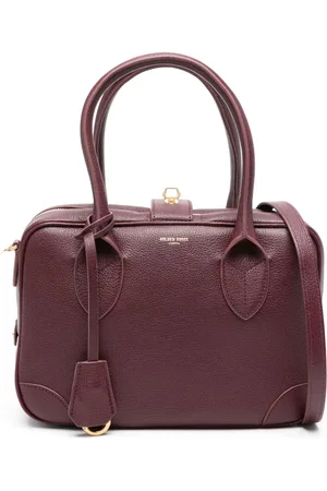 Golden Goose Logo-stamp leather tote bag