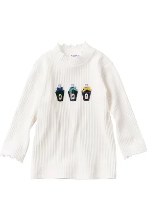 Familiar Appliqué-detail ribbed-knit jumper