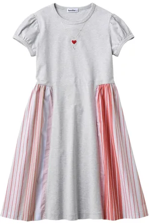 Familiar Heart-motif cotton midi dress