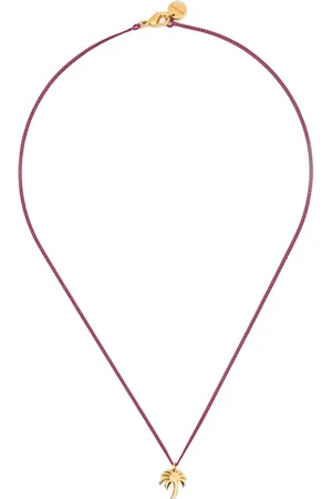 Palm Angels Palm-pendant matte-chain necklace