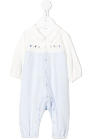 Familiar Cotton embroidered-design babygrow