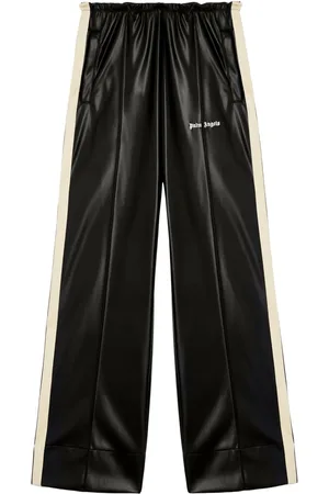 Palm Angels Logo-embroidered wide-leg track pants