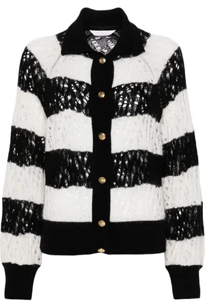 Palm Angels Open-knit striped cardigan