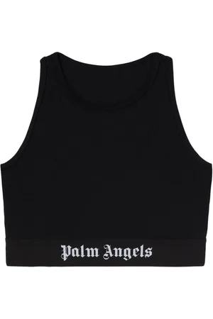 Palm Angels Logo-underband crew-neck bra