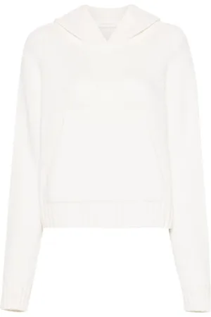 Palm Angels Curved logo knitted hoodie