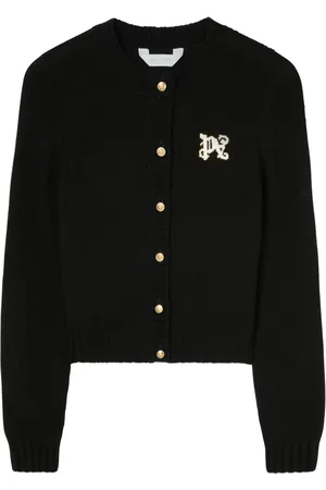 Palm Angels PA Monogram-intarsia cardigan