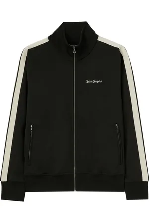 Palm Angels Logo-embroidered zip-up jacket