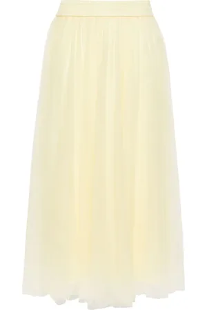 Fabiana Filippi Elasticated-waist tulle midi skirt