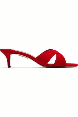 Aquazzura Divine 50mm leather mules
