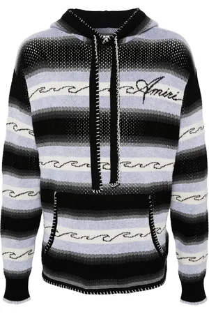 AMIRI Striped knitted hoodie