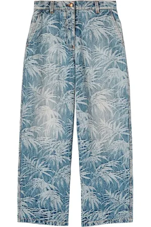 Palm Angels Palm tree-print jeans