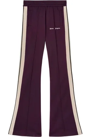 Palm Angels Logo-embroidered flared track pants