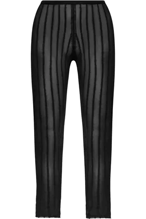 The Attico Semi-sheer striped leggings