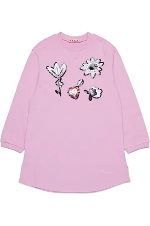 Marni Sequin-embellished cotton dress