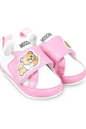 Moschino Teddy Bear-print leather sneakers