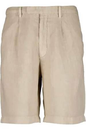 Boglioli Pleat-detail linen shorts